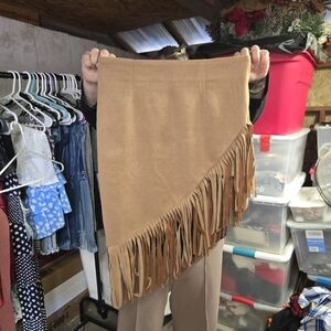 Tan Fringe Women's Skirt